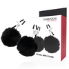 Darkness Sensations Darkness Adjustable Nipple Clamp Set with Decorative Pom Poms Juodas