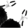 Darkness Sensations Darkness Adjustable Nipple Clamp Set with Decorative Pom Poms Juodas