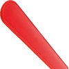 Darkness Sensations Darkness Raudona Fetish Paddle 48cm - Durable PU Leather, Studded, Juodas/Raudona