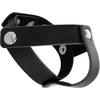 Darkness Sensations Darkness Adjustable Leather Dual Support Ring - Juodas &amp; Sidabrinis, Universal Size