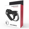 Darkness Sensations Darkness Adjustable Leather Dual Support Ring - Juodas &amp; Sidabrinis, Universal Size