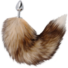 Darkness Sidabrinis Plug with Faux Fur Tail 8 cm - Stylish Intimate Priedas