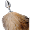 Darkness Sidabrinis Plug with Faux Fur Tail 8 cm - Stylish Intimate Priedas