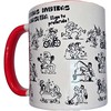 Diablo Picante Baltas Ceramic Mug 370ml with Raudona Handle - Art Motif