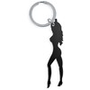 DIABLO PICANTE Metal Keyring Juodas - Silhouette Design with Bottle Opener