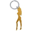 Diablo Picante Gold Metal Keychain with Stylish Silhouette &amp; Bottle Opener