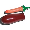 Diablo Picante Eggplant Shaped Party Prop with Hidden Surprise, Violetinė, 20cm
