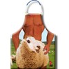 Diablo Picante Sheep Apron - Playful Party Polyester Apron, Adjustable Fit