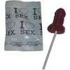 Diablo Picante Strawberry &amp; Cherry Flavour Candy Lollipop Raudona 13g