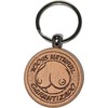 Diablo Picante Wooden Chest-Shaped Decorative Keychain, Brown, Small