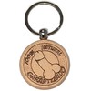Diablo Picante Wooden Keychain Natural Finish Compact Fun Gift