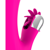 Rožinė Diversia Bunny Waves 24 cm - Silicone Dual-Action Intimate Device USB Rožinė