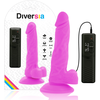 Diversia Flexible Vibrating Intimate Machine Violetinė 18 cm with Remote