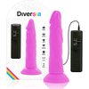 Diversia Flexible Vibrating Intimate Device Violetinė 23cm Harness-Compatible