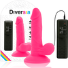 Rožinė Diversia Flexible Vibrating Model Rožinė 17cm with Suction Cup &amp; Remote