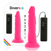 Rožinė Diversia Flexible Vibrating Intimate Device Rožinė 23cm, Suction Cup, Remote