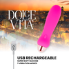Dolce Vita Five Rožinė USB Rechargeable Silicone Intimate Device 12.4cm 7 Modes
