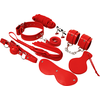 EXPERIENCE Raudona Series Advanced Bondage Kit - 8-Piece Synthetic Leather Set