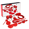 EXPERIENCE Raudona Series Advanced Bondage Kit - 8-Piece Synthetic Leather Set