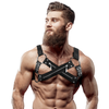 Fetish Submissive Attitude Bulldog Chest Harness Neoprene Adjustable Juodas