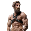 Fetish Submissive Attitude Men's Chest Harness Eco-Leather Adjustable Juodas