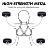Fetish Submissive Bondage Fetish Submissive Adjustable Vegan Leather Chest &amp; Neck Harness, Juodas