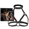 Fetish Submissive Bondage Fetish Submissive Adjustable Vegan Leather Chest &amp; Neck Harness, Juodas