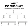 Fetish Submissive Bondage Fetish Submissive Adjustable Modular Separator Bar 4-Piece Set 62 cm