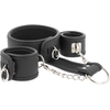 Fetish Submissive Bondage Fetish Submissive Vegan Leather Collar &amp; Wrist Restraint Set, Adjustable
