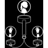 Fetish Submissive Bondage Fetish Submissive Vegan Leather Collar &amp; Wrist Restraint Set, Adjustable