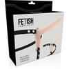 FETISH SUBMISSIVE HARNESS - FLESH SILICONE VIBRATOR 15 CM