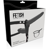 Fetish Submissive Harness Juodas - Adjustable Dual Attachment System, Silicone
