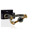Fetish Submissive Origin Breathable Gag Vegan Leather Adjustable Juodas