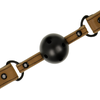 Fetish Submissive Origin Breathable Gag Vegan Leather Adjustable Juodas