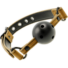 Fetish Submissive Origin Breathable Gag Vegan Leather Adjustable Juodas