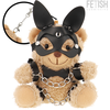 Rebel Fetish Submissive Mishka Plush Bear Model 5 with Bunny Mask and Chains