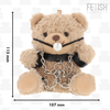 Rebel Fetish Submissive Fozzie Teddy Bear - Designer Plush with Metallic Accents