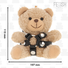 Rebel Fetish Submissive Bongo Plush Bear - Collectible Designer Priedas 10 cm