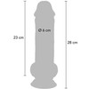 Get Real Prabangus dvigubo tankio storas dildo TPE 28 cm