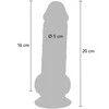 Get Real Prabangus dvigubo tankio storas dildo TPE 20 cm
