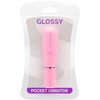 Glossy Deep Rose Pocket Vibrator - Compact Vanduo-Resistant Model ABS