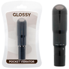 Glossy Brilliant Pocket Vibrator Juodas - Discreet Compact Model ABS