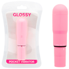 Rožinė Glossy Pocket Vibrator Rožinė - Compact Atsparus vandeniui ABS Model 107mm