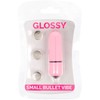 Rožinė Glossy Small Bullet Vibe Rožinė - Compact Atsparus vandeniui Vibrating Device