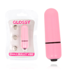 Rožinė Glossy Small Bullet Vibe Rožinė - Compact Atsparus vandeniui Vibrating Device