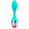 HAPPY LOKY Mini Fun Vibrator Turquoise USB Rechargeable Atsparus vandeniui 19.5cm