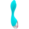 HAPPY LOKY Mini Fun Vibrator Turquoise USB Rechargeable Atsparus vandeniui 19.5cm