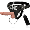 Harness Attraction Emmett Vibrating Strap-On System 16.5cm x 3.7cm Juodas