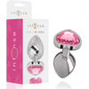Intense Anal Toys INTENSE Aluminum Metal Plug Rožinė Heart L - Luxury Jewel Accent, 9cm