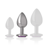 Intense Anal Toys Intense Metal Plug M Violet Crystal - Aluminum, Decorative Jewel, 8 cm
